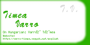 timea varro business card